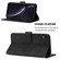 iPhone XR Crossbody 3D Embossed Flip Leather Phone Case - Black