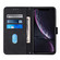iPhone XR Crossbody 3D Embossed Flip Leather Phone Case - Black