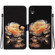 iPhone XR Crystal Texture Colored Drawing Leather Phone Case - Gold Peony