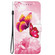 iPhone XR Crystal Texture Colored Drawing Leather Phone Case - Pink Butterflies