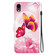 iPhone XR Crystal Texture Colored Drawing Leather Phone Case - Pink Butterflies