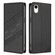iPhone XR Embossed Multi-functional Wallet Retro Leather Phone Case - Black