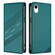 iPhone XR Embossed Multi-functional Wallet Retro Leather Phone Case - Dark Green