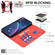 iPhone XR Geometric Pattern RFID Leather Phone Case - Red