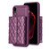 iPhone XR Horizontal Wallet Rhombic Leather Phone Case - Dark Purple