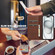 iPhone XR LC.IMEEKE L1 Series Frosted Fine Texture PU Phone Case - Brown