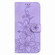 iPhone XR Lily Embossed Leather Phone Case - Purple