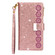 iPhone XR Multi-card Slots Starry Sky Laser Carving Glitter Zipper Horizontal Flip Leather Case with Holder & Wallet & Lanyard - Rose Gold