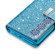 iPhone XR Multi-card Slots Starry Sky Laser Carving Glitter Zipper Horizontal Flip Leather Case with Holder & Wallet & Lanyard - Sky Blue