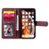 iPhone XR Multifunctional Magnetic Copper Buckle Horizontal Flip Solid Color Leather Case with 10 Card Slots & Wallet & Holder & Photo Frame - Wine Red
