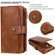 iPhone XR Multifunctional Retro Detachable Magnetic Horizontal Flip Leather Case with Card Slots & Holder & Wallet & Photo Frame - Brown