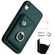 iPhone XR Organ Card Bag Ring Holder Phone Case with Long Lanyard - Green