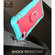 iPhone XR PC + Rubber 3-layers Shockproof Protective Case with Rotating Holder - Mint Green + Rose Red