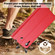 iPhone XR Plain Weave Cowhide Leather Phone Case - Red