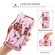 iPhone XR POLA Flower Multi-functional Crossbody Zipper Wallet Leather Phone Case - Pink