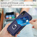 iPhone XR R20 Ring Card Holder Phone Case - Blue