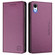 iPhone XR RC01 Dual-Folded Magnetic Suction RFID Leather Phone Case - Violet