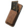 iPhone XR Retro Leather Card Bag Magnetic Phone Case - Brown
