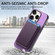 iPhone XR Retro Magsafe Card Bag PU Back Cover Phone Case - Purple