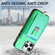 iPhone XR Retro Magsafe Cross Leather Pull-Out Card Bag Back Phone Case - Green