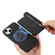iPhone XR Retro MagSafe Zipper Wallet Card Bag Back Phone Case - Black