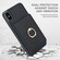 iPhone XR RFID Anti-theft Card Ring Holder Phone Case - Black