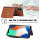 iPhone XR RFID Anti-theft Card Ring Holder Phone Case - Brown