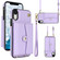 iPhone XR RFID Card Slot Phone Case with Long Lanyard - Purple