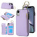 iPhone XR RFlD Anti-theft Double Buckle Ring Zipper Card Phone Case - Purple