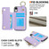 iPhone XR RFlD Anti-theft Double Buckle Ring Zipper Card Phone Case - Purple