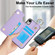 iPhone XR RFlD Anti-theft Double Buckle Ring Zipper Card Phone Case - Purple