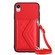 iPhone XR Rhombic Texture Card Bag RFID Phone Case with Long Lanyard - Red