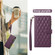 iPhone XR Rhombic Zipper Wallet Leather Phone Case - Deep Purple