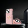 iPhone XR Ring Card Litchi Leather Back Phone Case - Pink