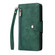 iPhone XR Rivet Buckle 9 Cards Three Fold Leather Phone Case - Green