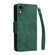 iPhone XR Rivet Buckle 9 Cards Three Fold Leather Phone Case - Green