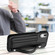 iPhone XR Shockproof Leather Phone Case with Wrist Strap - Black