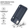 iPhone XR Shockproof Leather Phone Case with Wrist Strap - Blue