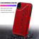 iPhone XR Six Cats Embossing Pattern Protective Case with Holder & Card Slots & Photo Frame - Red