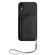 iPhone XR Skin Feel Four Card Slots Phone Case with Wrist Strap - Black