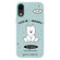 iPhone XR Skin Feeling Jelly TPU Hybrid PC Phone Case - Line Dog Light Green