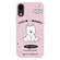 iPhone XR Skin Feeling Jelly TPU Hybrid PC Phone Case - Line Dog Pink