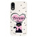 iPhone XR Skin Feeling Jelly TPU Hybrid PC Phone Case - Love Cat White