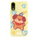 iPhone XR Skin Feeling Jelly TPU Hybrid PC Phone Case - Puppy Crayon Drawing Yellow