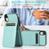 iPhone XR Solid Color PC + TPU Protective Case with Holder & Card Slots - Green