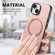 iPhone XR Solid Color Retro Magsafe PU Back Cover Phone Case - Pink