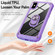 iPhone XR TPU + PC Lens Protection Phone Case with Ring Holder - Purple