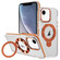iPhone XR Two Color TPU Hybrid Acrylic MagSafe Magnetic Holder Phone Case - Orange