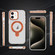 iPhone XR Two Color TPU Hybrid Acrylic MagSafe Magnetic Holder Phone Case - Orange