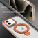 iPhone XR Two Color TPU Hybrid Acrylic MagSafe Magnetic Holder Phone Case - Orange